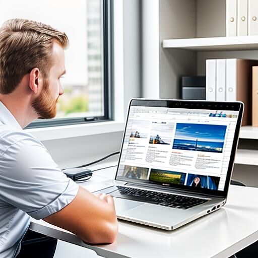 An office worker is looking at a computer screen.